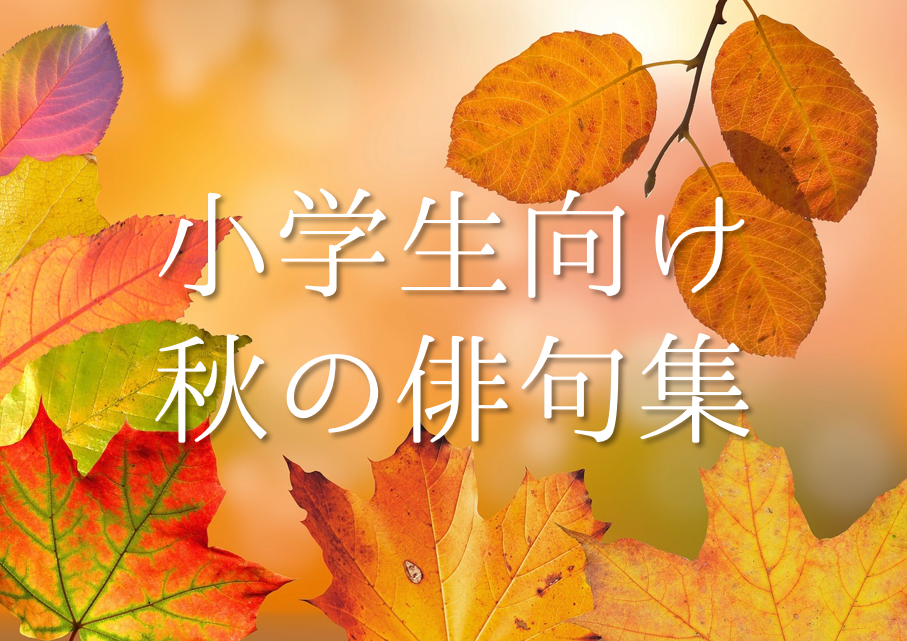 【秋の俳句 20選】小学生向け!!秋の季語を使った俳句例（一覧）を紹介！