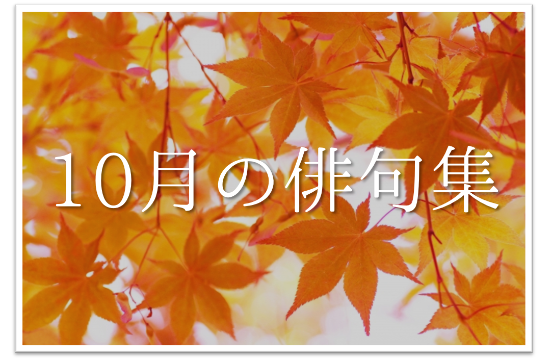 10月の有名俳句 選 すごく上手い 季語を含んだおすすめ俳句作品集を紹介 俳句の教科書 俳句の作り方 有名俳句の解説サイト