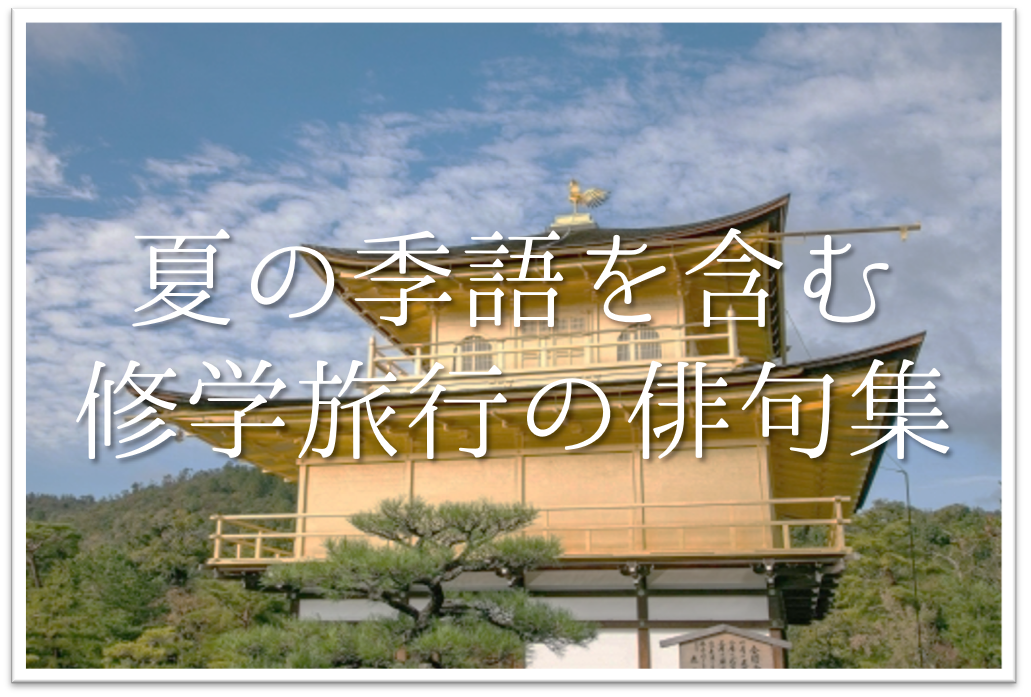 修学旅行の俳句 選 京都 奈良編 夏の季語を含ん
