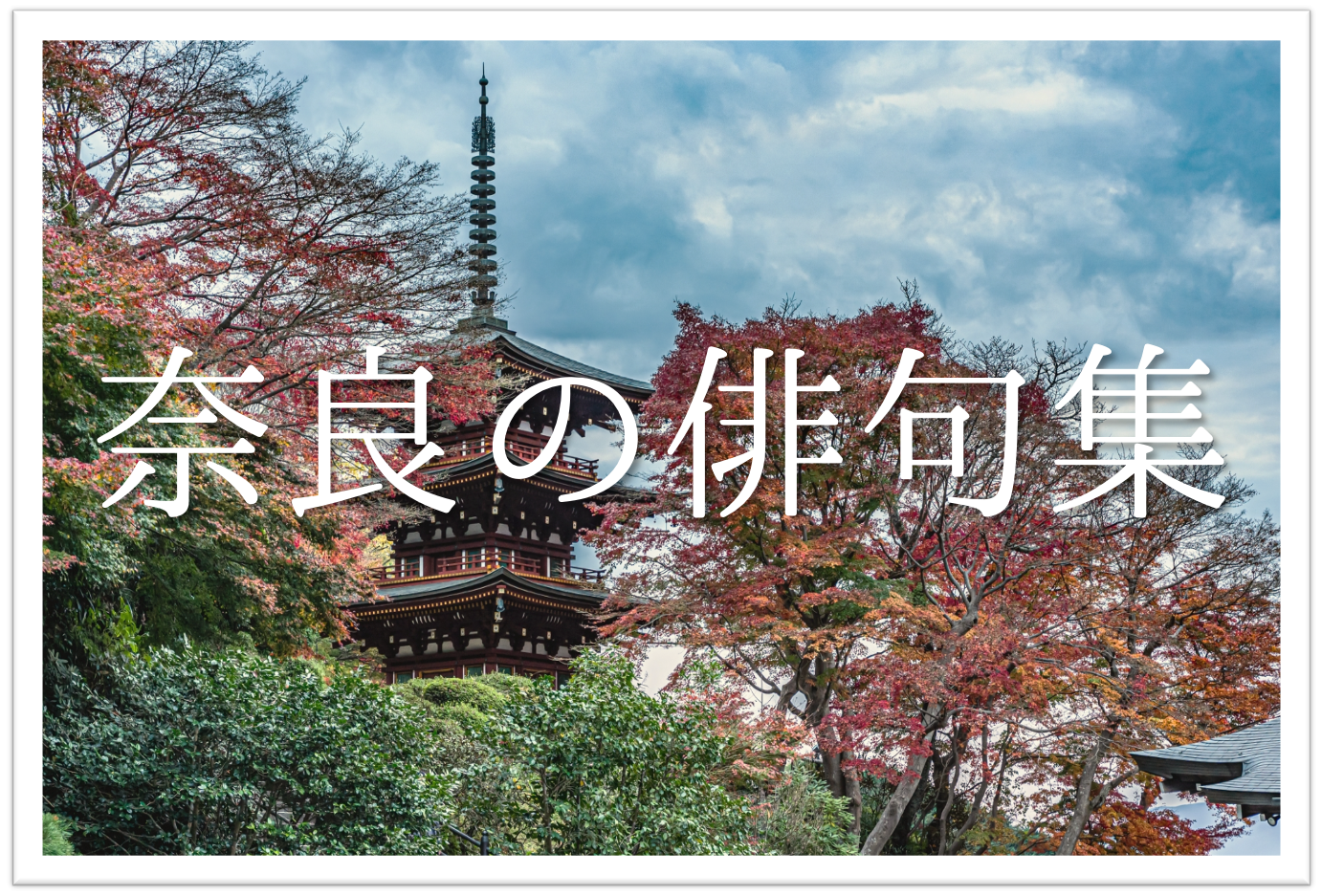 奈良の有名俳句 30選 春 夏 秋 冬の季語 有名俳人が